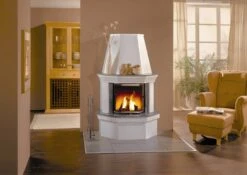 Kaminbausatz Speicher-Kamin Camina S4 Front Naturstein