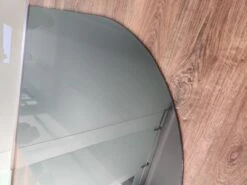 Rundbogen 100x120cm Glas Anthrazitgrau - Funkenschutzplatte Anthrazit Grau Kaminbodenplatte Glasplatte Ofenunterlage Kaminplatte -Kaminladen Geschaft 20230119 102401
