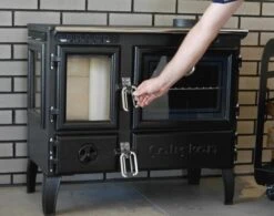 EEK A - Panorama-Holzherd Modell 214-3D Mit 6,42kW - Viel Gusseisen! -Kaminladen Geschaft 214 3ddetail2