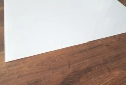 Saisonplatte Rechteck 120x60cm Glas Weiß - Kamin-Vorlegeplatte Funkenschutzplatte Kaminbodenplatte Glasplatte -Kaminladen Geschaft Detail Kante Glas Weiss4 17