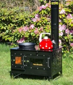 Outdoor-Herd Brot&Pizzaofen "Rosalie" Backfunktion Gulaschkanone Terrassenofen Gartenkamin -Kaminladen Geschaft Garten Backofen Rosalie14 1