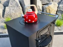 Outdoor-Küchenofen Garten-Herd "Elise" Pizzaofen Gulaschkanone Terrassenofen -Kaminladen Geschaft GartenHerd Elise Herdplatte