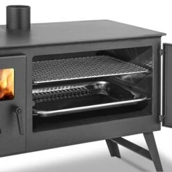 Outdoor-Küchenherd "Traudel" - Holzbackofen, Gartenkamin, Zeltofen, Pizza-Ofen, Brotbackofen -Kaminladen Geschaft Gartenherd Traudel Backfach