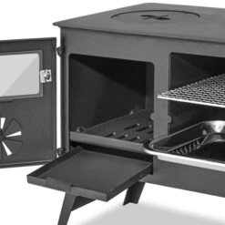 Outdoor-Küchenherd "Traudel" - Holzbackofen, Gartenkamin, Zeltofen, Pizza-Ofen, Brotbackofen -Kaminladen Geschaft Gartenherd Traudel Brennraum