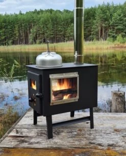 3-Scheiben-Gartenofen "Hugo" Mit Herdplatte, Zeltofen, Terrassenofen, Camping -Kaminladen Geschaft Gartenofen Panoramo3