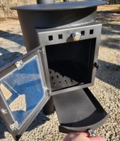 Gartenofen "OLE" Mit Herdplatte, Zeltofen, Terrassenofen, Camping, Outdoor-Kamin, Krisenofen -Kaminladen Geschaft Gartenofen Rund 14