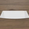 Segmentbogen 100x60cm Glas Weiß - Funkenschutzplatte Kaminbodenplatte Glasplatte