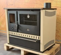 EEK A Premium-Küchenofen Holzherd GT Mit !Cerankochfeld!+!Edelstahlbackfach!-Dauerbrandherd - 15kW -Kaminladen Geschaft Holzherd Cerankochplatte GT4 creme1
