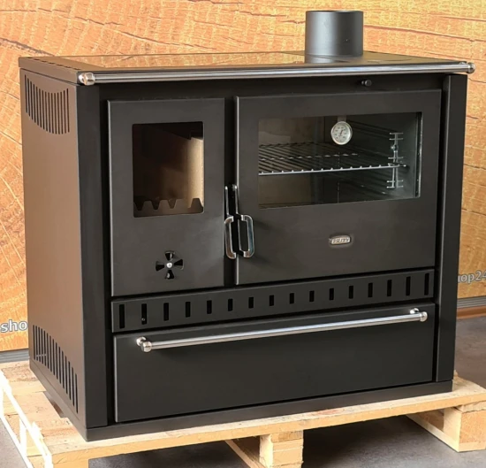 EEK A Premium-Küchenofen Holzherd GT Schwarz !Cerankochfeld!+!Edelstahlbackfach!-Dauerbrandherd - 15kW 4 EEK A Premium-Küchenofen Holzherd GT Schwarz !Cerankochfeld!+!Edelstahlbackfach!-Dauerbrandherd - 15kW – Bild 2