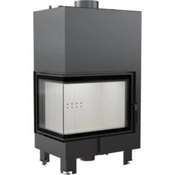 Kaminladen Geschaft 28 *EEK A Wasserführender Eck-Kamineinsatz Kratki MBZ 13 Links Mit Klapptür - 13kW