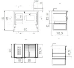 Outdoor-Küchenofen Garten-Kamin Gartenküche "ERNA" Gartenofen Pizzaofen Grillkamin Holzbackofen -Kaminladen Geschaft Masse Erna