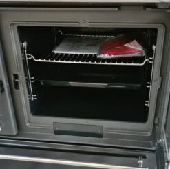 EEK A+ Küchenofen Holzherd Plamen 850 Schwarz, Rechte Version - 8 KW Dauerbrandherd -Kaminladen Geschaft Plamen850 schwarz backfach rechts