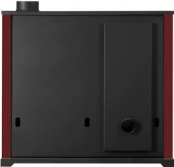 EEK A+ Küchenofen Holzherd Practik LUX Bordeaux, Rechte Version - 9,5 KW, Ext. Zuluft - Dauerbrand 12 EEK A+ Küchenofen Holzherd Practik LUX Bordeaux, Rechte Version - 9,5 KW, Ext. Zuluft - Dauerbrand -Kaminladen Geschaft Practik LUX rot rechts hinten