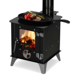 Mini-Ofen "Tiny" Mit Herdplatte, Zeltofen, Terrassenofen, Camping, Outdoor-Kamin -Kaminladen Geschaft Tiny Ofen Mini Camping Ofen 8