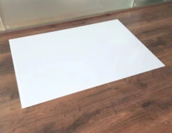 Saisonplatte Rechteck 90x70cm Glas Weiß - Kamin-Vorlegeplatte Funkenschutzplatte Kaminbodenplatte Glasplatte