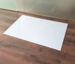 Saisonplatte Rechteck 100x40cm Glas Weiß - Kamin-Vorlegeplatte Funkenschutzplatte Kaminbodenplatte Glasplatte -Kaminladen Geschaft Vorlegeplatte Glas Weiss2 1