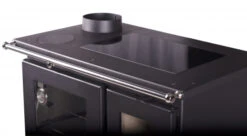 EEK A+ Premium-Holzherd, Beistellherd CS INOX Links (Cerankochfeld + Edelstahlbackfach) -7,7 KW -Kaminladen Geschaft ceran CS INOX2