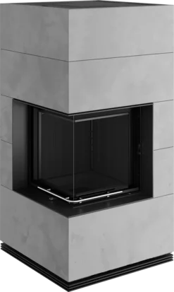 Spartherm Kaminbausatz SIM Mini 2LRh Kompakt-Kamin -Kaminladen Geschaft csm sim mini 2lrh 1 3 beton natur schwarze schamotte png