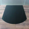 Segmentbogen 100x110cm Glas Schwarz - Funkenschutzplatte Kaminbodenplatte Glasplatte Ofenplatte Unterlage