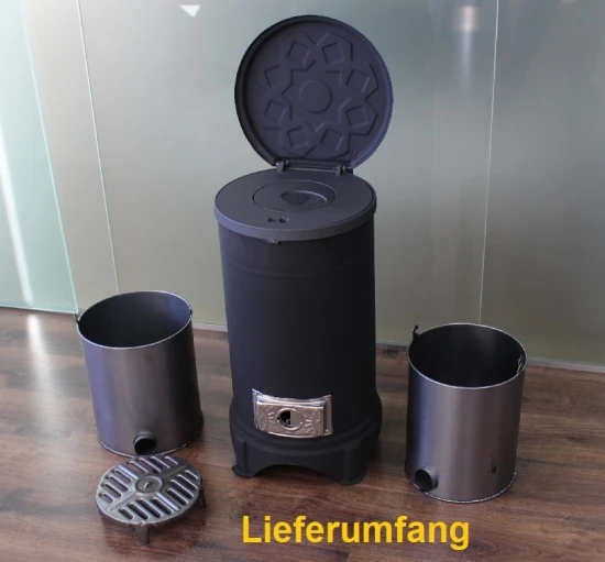 „Gustav" Gartenkamin Eintopfofen Garten-Kaminofen Allesbrenner - Holz*Kohle*Sägespäne*Pellets 7 „Gustav" Gartenkamin Eintopfofen Garten-Kaminofen Allesbrenner - Holz*Kohle*Sägespäne*Pellets – Bild 5