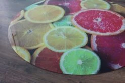 (Sofort Lieferbar!) Kreis Motiv Zitrone 110x110cm - Funkenschutzplatte Kaminbodenplatte Glasplatte -Kaminladen Geschaft glasplatte motiv kreis funkenschutzplatte detail2 800px 30667 3