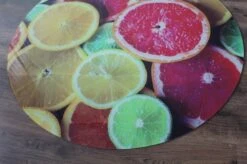 (Sofort Lieferbar!) Kreis Motiv Zitrone 110x110cm - Funkenschutzplatte Kaminbodenplatte Glasplatte -Kaminladen Geschaft glasplatte motiv kreis funkenschutzplatte detail3 800px 30667 4