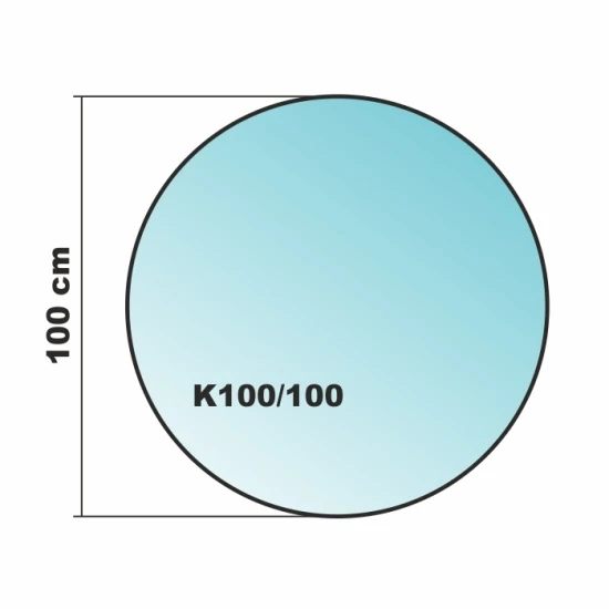 Kreis *Frosty* 100x100cm - Funkenschutzplatte Milchglas Kaminbodenplatte Glasplatte 4 Kreis *Frosty* 100x100cm - Funkenschutzplatte Milchglas Kaminbodenplatte Glasplatte – Bild 2