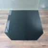 Sechseck 100x120cm Glas Schwarz - Funkenschutzplatte Kaminbodenplatte Glasplatte Kaminunterlage -Kaminladen Geschaft kaminglasplatte sechseck schwarz2