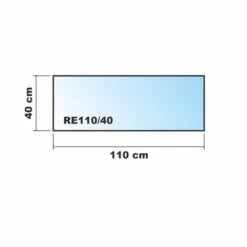 Saisonplatte Rechteck 110x40cm Glas Weiß - Kamin-Vorlegeplatte Funkenschutzplatte Kaminbodenplatte Glasplatte -Kaminladen Geschaft re110 40 31190 1 32091 1 32838 1