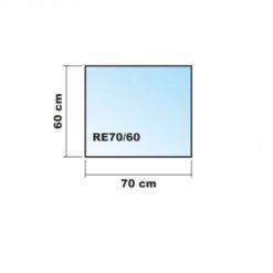 Saisonplatte Rechteck 70x60cm Glas Weiß - Kamin-Vorlegeplatte Funkenschutzplatte Kaminbodenplatte Glasplatte -Kaminladen Geschaft re70 60 31214 1 32114 1 32860 1