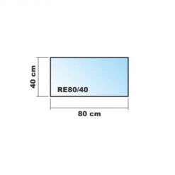 Saisonplatte Rechteck *Frosty* 80x40cm - Kamin-Vorlegeplatte Milchglas Funkenschutzplatte Kaminbodenplatte Glasplatte -Kaminladen Geschaft re80 40 31198 1