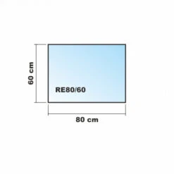 Saisonplatte Rechteck *Frosty* 80x60cm - Kamin-Vorlegeplatte Milchglas Funkenschutzplatte Kaminbodenplatte Glasplatte -Kaminladen Geschaft re80 60 31215 1