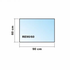 Saisonplatte Rechteck 90x60cm Glas Schwarz - Kamin-Vorlegeplatte Funkenschutzplatte Kaminbodenplatte Glasplatte -Kaminladen Geschaft re90 60 31216 1 32123 1