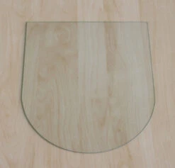 Rundbogen 100x110cm - Funkenschutzplatte Kaminbodenplatte Glasplatte
