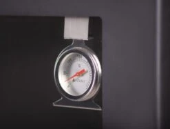 EEK A+ Premium-Holzherd, Beistellherd CS INOX Rechts (Cerankochfeld + Edelstahlbackfach) -7,7 KW -Kaminladen Geschaft thermometer CS INOX2