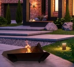 Feuerschale TRIGON Feuerstelle Outdoor Feuerkorb Design -Kaminladen Geschaft trigon 6