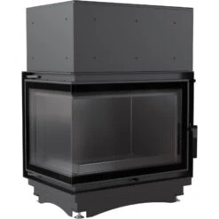 Kaminladen Geschaft 34 *EEK A Wasserführender Eck-Kamineinsatz Kratki ZUZIA/PW/BL/15/BS/W/DECO Seitenscheibe Links 12kW + BIMSCHV II